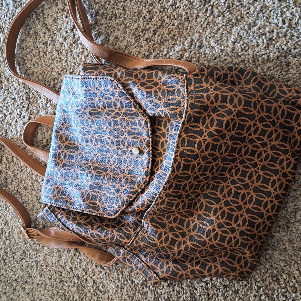 Brown Patterned Women's Bag